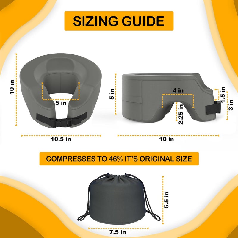 ZENCLOUD9 Faceplant Face Down Pillow - Adjustable Memory Foam Stomach Sleeping Pillow - Face Down Pillow after Eye Surgery - Massage Headrest for Bed - and Prone Cushion for Rest and Recovery Reimagined - Image 3